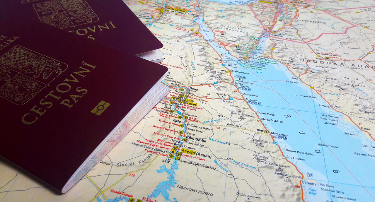 Egypt - cestovní pas