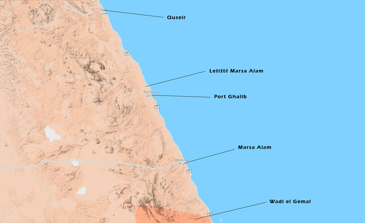 Mapa Marsa alam Egypt