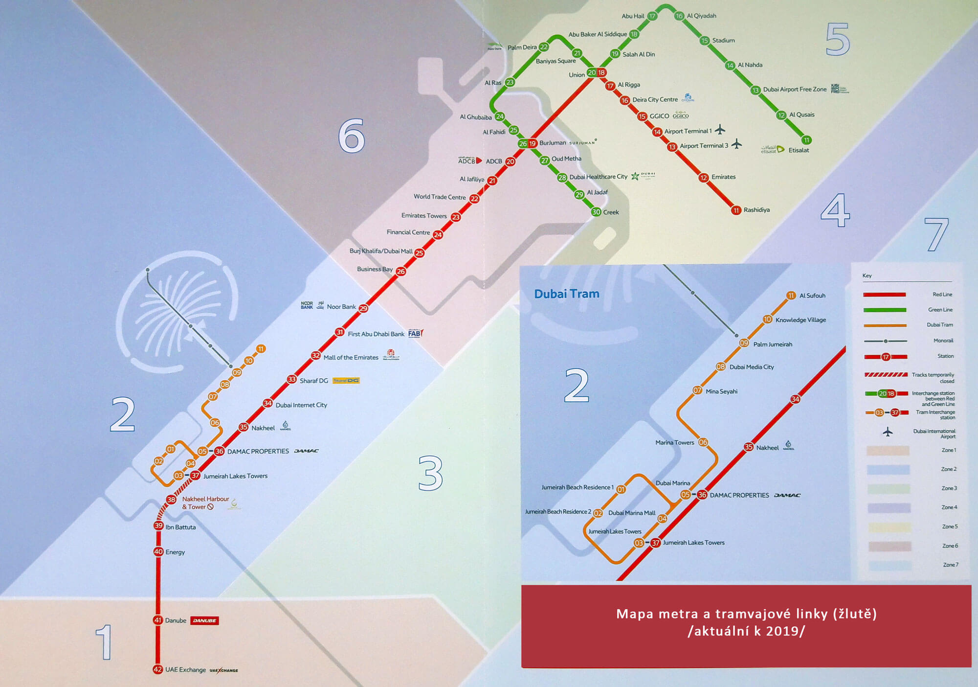 Mapa metra, Dubaj, Emiráty